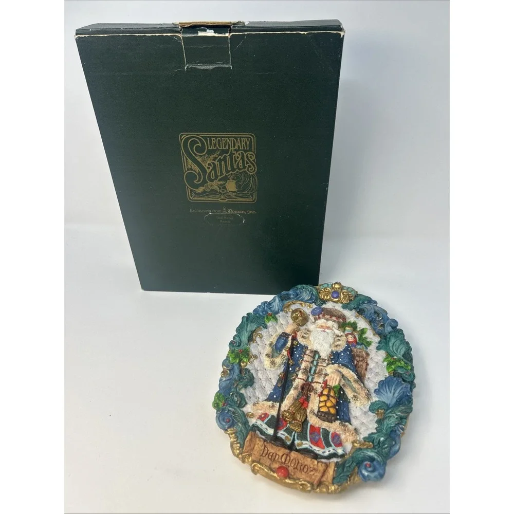 Vintage Legendary Santa's Exclusively From Roman INC Ded Moroz Russia Plate 1996